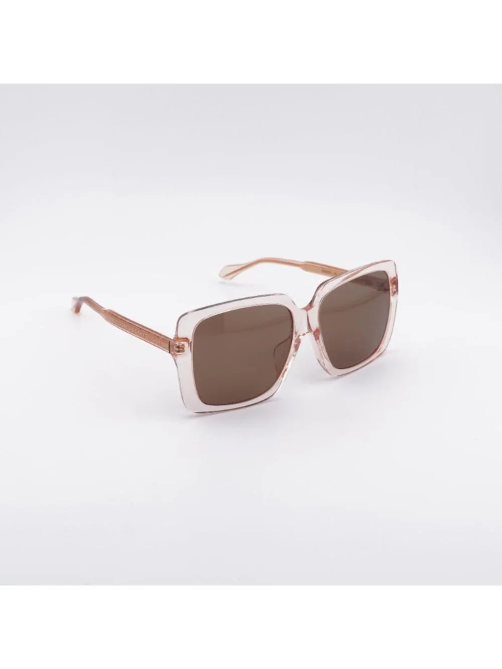 Gucci GG0567SA 004 Sunglasses Pink Square Frame, Brown Lenses